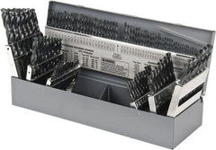 Hertel - 1/16 to 1/2", 135° Point, Oxide Finish, High Speed Steel Jobber Length Drill Bit Set - USA Tool & Supply