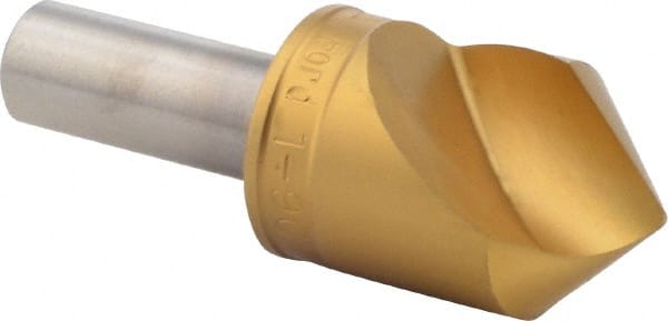 M.A. Ford - 1" Head Diam, 1/2" Shank Diam, 1 Flute 90° High Speed Steel Countersink - USA Tool & Supply