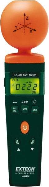 Extech - 3-1/2 Ghz Max, LCD Display, RF and EMF Meter - 9V Power Supply - USA Tool & Supply