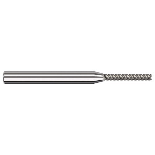 Variable Helix End Mills for Aluminum Alloys - Finishers - 0.0470″ (3/64″) Cutter Diameter × 0.3750″ (3/8″) Length of Cut Carbide Square End Mill Finisher for Aluminum Alloys, 5 Flutes - Exact Industrial Supply