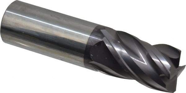 SGS - 1", 4 Flute, Single End, Solid Carbide, 0.04" Corner Radius End Mill - 4" OAL, Right Hand Flute, 1-1/2" LOC, Right Hand Cut - USA Tool & Supply
