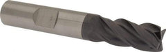SGS - 7/16", 4 Flute, Single End, Solid Carbide, 0.02" Corner Radius End Mill - 2-3/4" OAL, Right Hand Flute, 1" LOC, Right Hand Cut - USA Tool & Supply