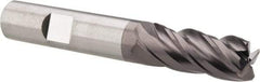 SGS - 1/2", 4 Flute, Single End, Solid Carbide, 0.03" Corner Radius End Mill - 3-1/4" OAL, Right Hand Flute, 1-1/4" LOC, Right Hand Cut - USA Tool & Supply