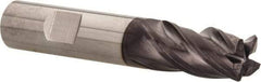 SGS - 5/8", 4 Flute, Single End, Solid Carbide, 0.04" Corner Radius End Mill - 3-1/2" OAL, Right Hand Flute, 1-1/4" LOC, Right Hand Cut - USA Tool & Supply