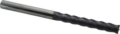 SGS - 7/16", 3" LOC, 7/16" Shank Diam, 6" OAL, 4 Flute, Solid Carbide Square End Mill - Single End, AlTiN Finish, Spiral Flute, 38° Helix, Centercutting, Right Hand Cut, Right Hand Flute, Series 7 - USA Tool & Supply
