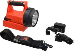 Streamlight - Blue LED Bulb, 145 Lumens, Spotlight/Lantern Flashlight - Orange Plastic Body, 2 Lithium-Ion Batteries Included - USA Tool & Supply