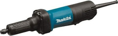 Makita - 1/4" Collet, 25,000 RPM, Inline Handle Electric Die Grinder - 120 Volts, 3.5 Amps, 8.2' Cord - USA Tool & Supply