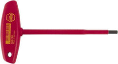 Wiha - 6mm Hex, T-Handle, Insulated Hex Key - 182mm OAL, Chrome Vanadium Molybdenum, Metric System of Measurement - USA Tool & Supply