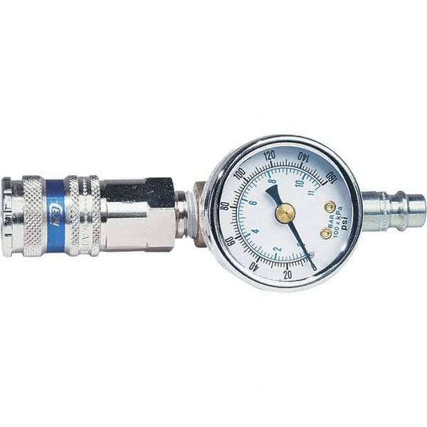 Dynabrade - Grinder Repair Airline Test Gauge - Use with Dynabrade Air Power Tools - USA Tool & Supply