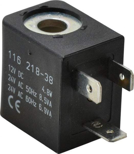 ARO/Ingersoll-Rand - 12 DC Volt, Din Connection Coil Lead Length, Class F, Solenoid Coil - 4.8 Watt, NEMA 4 Enclosure, Use with ARO Solenoid Valve - USA Tool & Supply