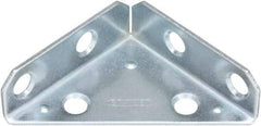 National Mfg. - 2" Long x 2" Wide Steel Corner Braces - Zinc Plated Finish - USA Tool & Supply