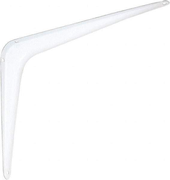 National Mfg. - 100 Lb Capacity, White Shelf Brackets - 8" Long x 10" High x 1-1/2" Wide - USA Tool & Supply
