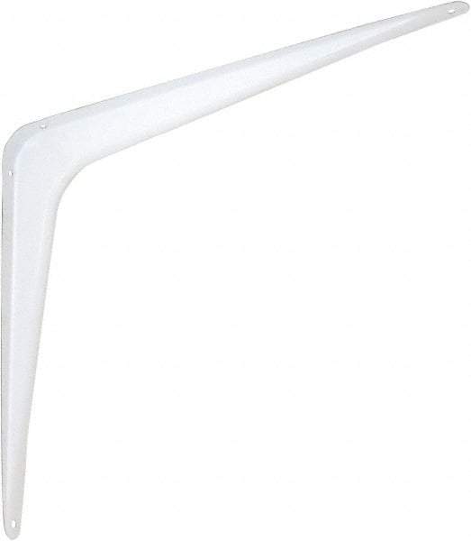 National Mfg. - 100 Lb Capacity, White Shelf Brackets - 12" Long x 14" High x 1.9" Wide - USA Tool & Supply