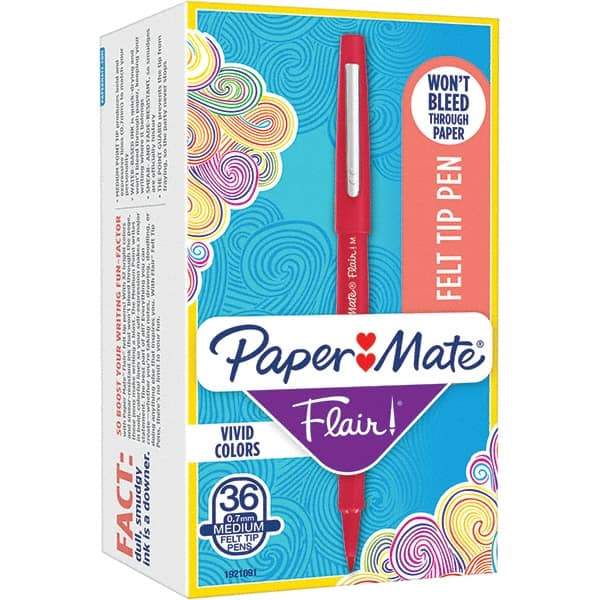 Paper Mate - Pens & Pencils Type: Porous Point Pen Color: Red - USA Tool & Supply