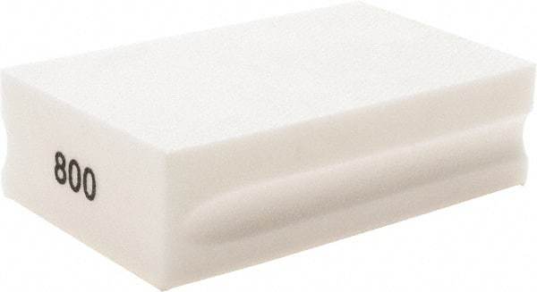 Brite Star - 800 Grit, Diamond Hand Pad - White, 2-1/4" Wide x 3-3/4" Long, Coated - USA Tool & Supply