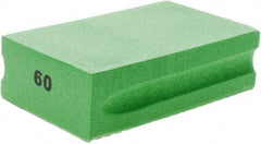 Brite Star - 60 Grit, Diamond Hand Pad - Green, 2-1/4" Wide x 3-3/4" Long, Coated - USA Tool & Supply