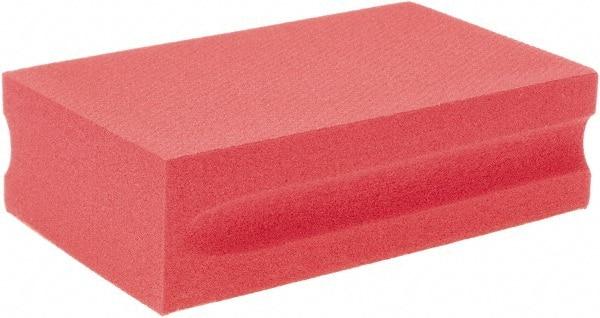 Brite Star - 200 Grit, Diamond Hand Pad - Red, 2-1/4" Wide x 3-3/4" Long, Coated - USA Tool & Supply