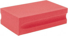 Brite Star - 200 Grit, Diamond Hand Pad - Red, 2-1/4" Wide x 3-3/4" Long, Coated - USA Tool & Supply