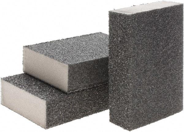 Brite Star - 2-3/4" Wide x 12" Long, Hard Grade Sanding Sponge - 30 & 60 Grit, 1" Thick - USA Tool & Supply