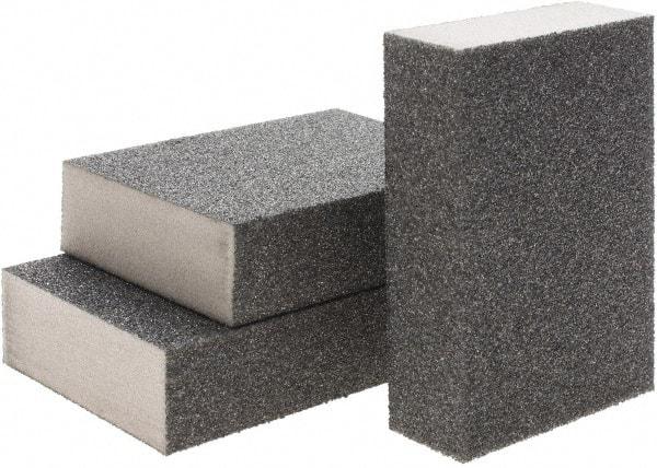 Brite Star - 2-3/4" Wide x 12" Long, Hard Grade Sanding Sponge - 60 & 100 Grit, 1" Thick - USA Tool & Supply