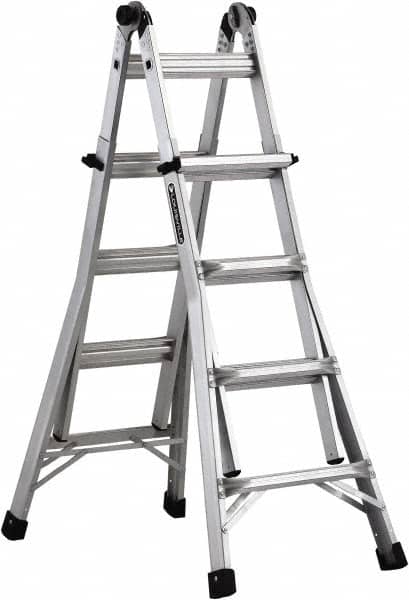 Louisville - 20 Steps, 22' High, Type IA Rating, Aluminum Multi-Use Ladder - USA Tool & Supply