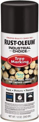 Rust-Oleum - 12 fl oz Black Marking Paint - 300' Coverage, Modified Alkyd Formula, >500 gL VOC - USA Tool & Supply