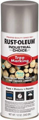 Rust-Oleum - 12 fl oz Silver Marking Paint - 300' Coverage, Modified Alkyd Formula, >500 gL VOC - USA Tool & Supply