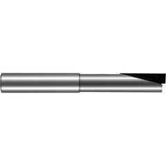 Harvey Tool - 5/32", 1/4" LOC, 3/16" Shank Diam, 2" OAL, 1 Flute Brazed Solid Carbide Square End Mill - Exact Industrial Supply