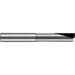 Harvey Tool - 1/8", 1/4" LOC, 1/8" Shank Diam, 1-1/2" OAL, 1 Flute Brazed Solid Carbide Square End Mill - Exact Industrial Supply