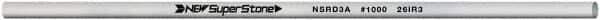 Value Collection - Round Ceramic Finishing Stick - 50mm Long x 3.175mm Wide, 1,000 Grit - USA Tool & Supply