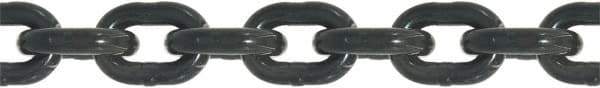 Value Collection - 5/16" Welded Alloy Chain - 4,500 Lb Capacity, Grade 80, 550' Long, Black Finish - USA Tool & Supply