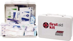 Medique - 100 Piece, 10 Person, Industrial First Aid Kit - 11" Wide x 7-1/2" Deep x 2-1/2" High, Metal Case - USA Tool & Supply