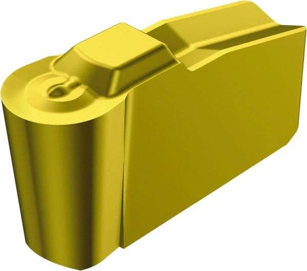 Sandvik Coromant - 40N151.2-A.. 4P 4.75mm Cutting Width Carbide Grooving Insert - 2.11mm Max Depth of Cut, Neutral, 2.37mm Corner Radius, TiCN/TiN Finish - USA Tool & Supply