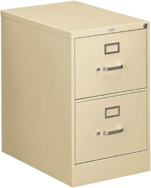 Hon - 18-1/4" Wide x 29" High x 26-1/2" Deep, 2 Drawer Vertical File - Steel, Putty - USA Tool & Supply