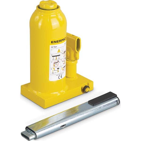 Enerpac - Manual Bottle, Screw, Ratchet & Hydraulic Jacks Type: Hydraulic Bottle Jack Load Capacity (Ton): 10 (Inch) - USA Tool & Supply