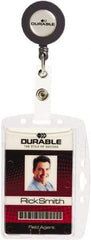 DURABLE - Slide In/Out Badge Holder - Clear - USA Tool & Supply