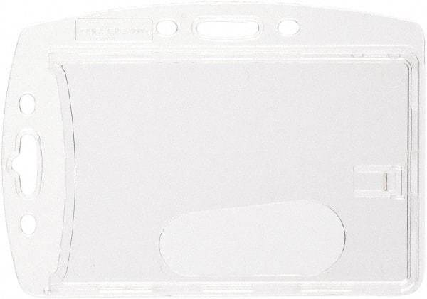DURABLE - Various Attachment Types Badge Holder - Clear - USA Tool & Supply