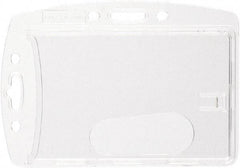 DURABLE - Various Attachment Types Badge Holder - Clear - USA Tool & Supply