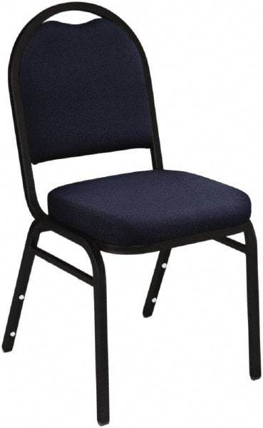 NPS - Fabric Blue Stacking Chair - Black Frame, 18" Wide x 20" Deep x 34" High - USA Tool & Supply