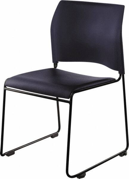 NPS - Vinyl Navy Stacking Chair - Black Frame, 20" Wide x 19-1/4" Deep x 30" High - USA Tool & Supply