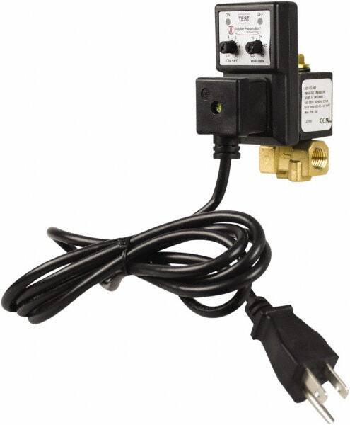 PRO-SOURCE - 1/2" Inlet, Electronic Condensate Drain Valve - 1/2" NPT Outlet, 1.5 to 250 psi - USA Tool & Supply