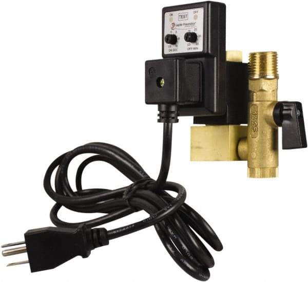 PRO-SOURCE - 1/2" Inlet, Electronic Condensate Drain Valve - 1/2" NPT Outlet, 1.5 to 300 psi - USA Tool & Supply