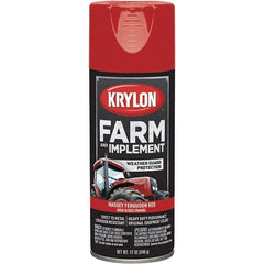 Krylon - Red (Massey Ferguson), 12 oz Net Fill, Gloss, Farm & Equipment Spray Paint - 12 oz Container, Use on Equipment - USA Tool & Supply