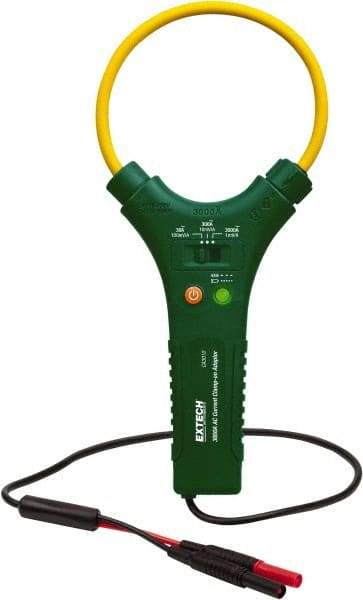 Extech - CA3010, CAT IV, Analog True RMS Clamp Meter with 10" Flex Jaws - 3000 AC Amps, Measures Current - USA Tool & Supply