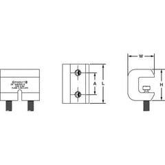 Panduit - 6 AWG Compatible Grounding Clamp - Copper Alloy, 3.1496" OAL, IEEE STD 837-2002, DB Rated, Comply with Vibration Tests per MIL-STD-202G (METHOD 201A) - USA Tool & Supply