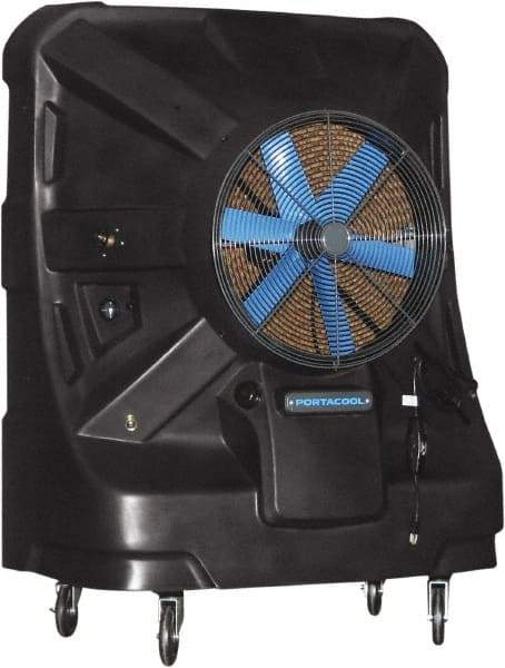 PortaCool - 24" Blade, 55 Gal Capacity, 0.7 hp, 9,000 CFM Evaporative Cooler - 9 Amp Rating, 110 Volts, Infinitely Variable Speed - USA Tool & Supply