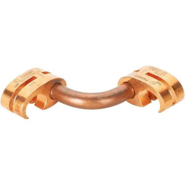 Panduit - 2 & 6 to 1/0 AWG Compatible Grounding Clamp - Copper Alloy, 1" OAL - USA Tool & Supply