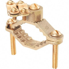 Panduit - Grounding Clamp - Bronze, 1.65" OAL - USA Tool & Supply