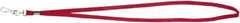 ADVANTUS - Lanyards Material: Cotton/Nylon Color: Red - USA Tool & Supply