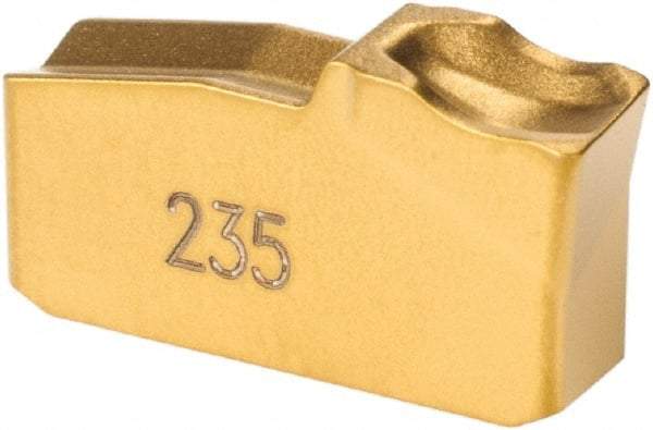 Sandvik Coromant - R151.230 4E 235 Grade, 0.1181" Cutting Width, Carbide Cutoff Insert - 5° Right Hand Lead Angle, 0.0118" Cnr Rad, TiCN/TiN Coated - USA Tool & Supply